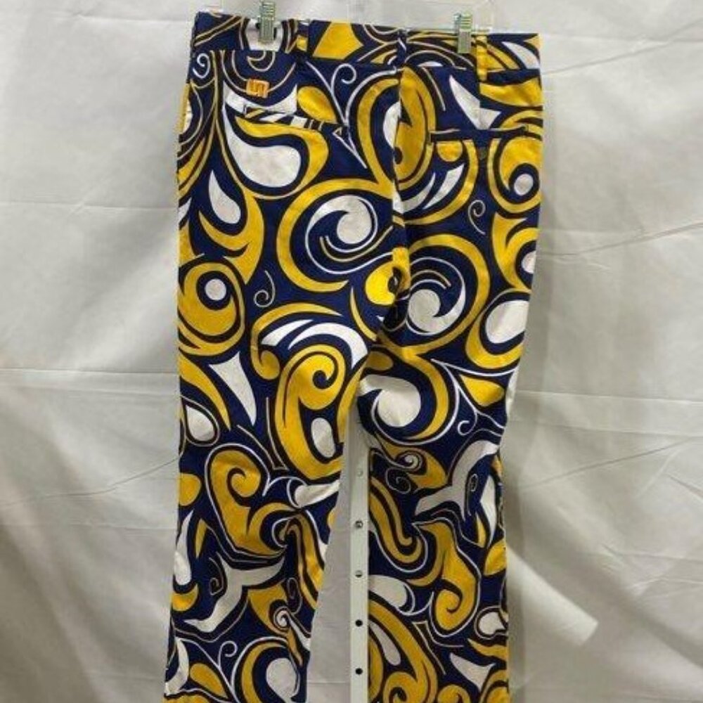 Loudmouth Blue and Yellow Swirl Chinos